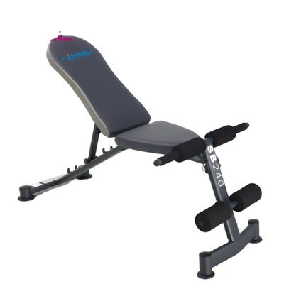 Προσαρμόσιμο εξοπλισμό γυμναστηρίου Ab Sit Up Bench για αποτελεσματικές ασκήσεις Γκρίζο/Μαύρο