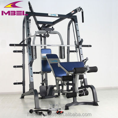 Τελικό εξοπλισμό γυμναστικής Smith Machine με NW 152kgs σε γκρι / μαύρο