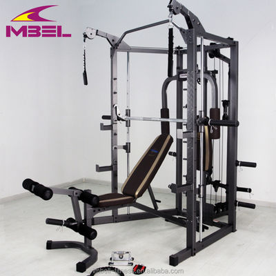 Τελικό εξοπλισμό γυμναστικής Smith Machine με NW 152kgs σε γκρι / μαύρο