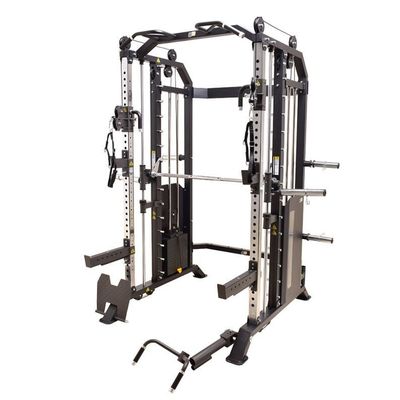 Ενσωματωμένος γυμναστήριο εκπαιδευτής Power Rack Fitness Rack σε ασημένιο γκρι για All-in-One εκπαίδευση