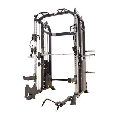 Ενσωματωμένος γυμναστήριο εκπαιδευτής Power Rack Fitness Rack σε ασημένιο γκρι για All-in-One εκπαίδευση