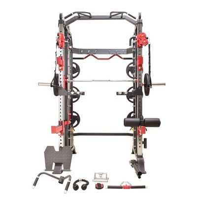 Μαύρο γκρι εξοπλισμός γυμναστικής Power Rack Multi Smith Machine για λειτουργικό εκπαιδευτικό