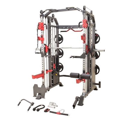 Μαύρο γκρι εξοπλισμός γυμναστικής Power Rack Multi Smith Machine για λειτουργικό εκπαιδευτικό