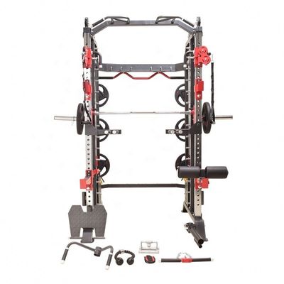 Μαύρο γκρι εξοπλισμός γυμναστικής Power Rack Multi Smith Machine για λειτουργικό εκπαιδευτικό