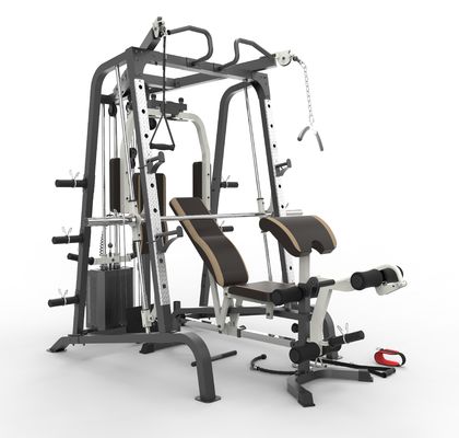 55kg Πολυλειτουργικός εκπαιδευτής Barbell Rack γυμναστήριο εξοπλισμός γυμναστικής Smith Machine για 20 'Container