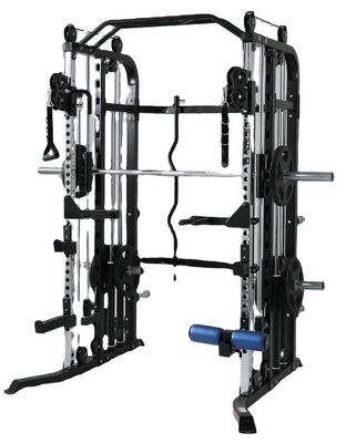 Κόκκινος πολυλειτουργικός εκπαιδευτής Smith Machine για άνδρες Οικιακό και γυμναστήριο εξοπλισμό προπόνησης