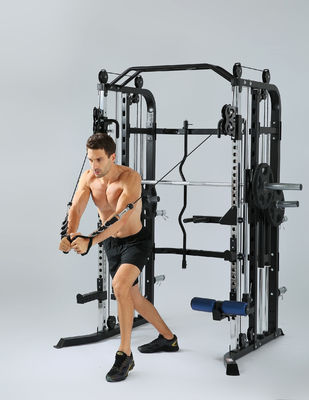 Κόκκινος πολυλειτουργικός εκπαιδευτής Smith Machine για άνδρες Οικιακό και γυμναστήριο εξοπλισμό προπόνησης