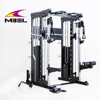 Σκοτεινό γκρι Πολυλειτουργικό Smith Power Rack Λειτουργικός εκπαιδευτής για ευπροσάρμοστες προπονήσεις