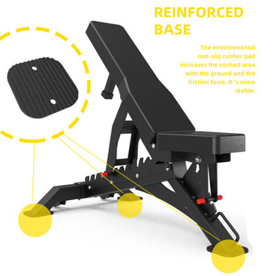 1210x742x450mm Bodybuilding Fitness εξοπλισμός Ρυθμίσιμος πάγκος για εμπορικό και οικιακό