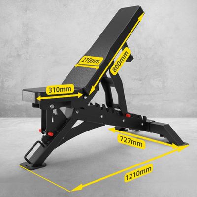 1210x742x450mm Bodybuilding Fitness εξοπλισμός Ρυθμίσιμος πάγκος για εμπορικό και οικιακό
