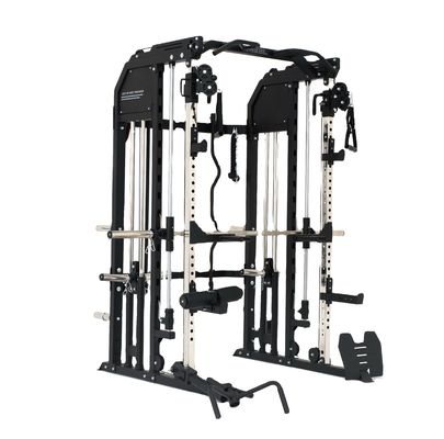 Μαύρο All In One Πολυλειτουργία Smith Machine Εξοπλισμός γυμναστικής για OEM ODM Υπηρεσία