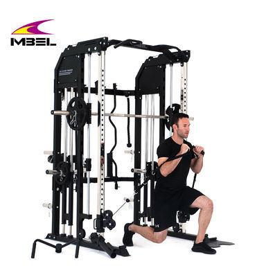 Μαύρο All In One Πολυλειτουργία Smith Machine Εξοπλισμός γυμναστικής για OEM ODM Υπηρεσία