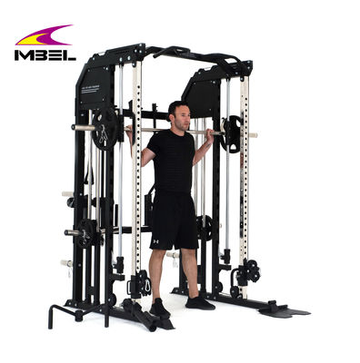 Μαύρο All In One Πολυλειτουργία Smith Machine Εξοπλισμός γυμναστικής για OEM ODM Υπηρεσία