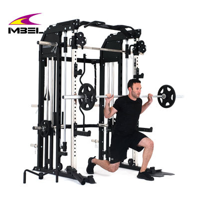Μαύρο All In One Πολυλειτουργία Smith Machine Εξοπλισμός γυμναστικής για OEM ODM Υπηρεσία