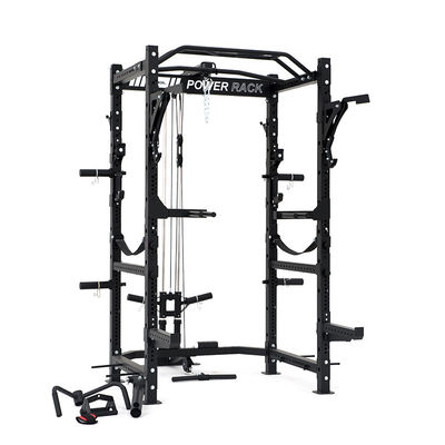 Τυλιζόμενο Barbell Squat Power Rack Κλουβί με Lat Pull Down και 360 Landmine για το γυμναστήριο στο σπίτι